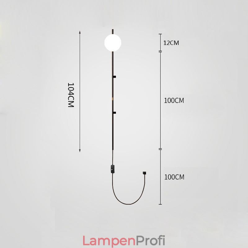 Globus Wandleuchte Beleuchtung Mid Century Magic Bean Wandlampe mit Stecker