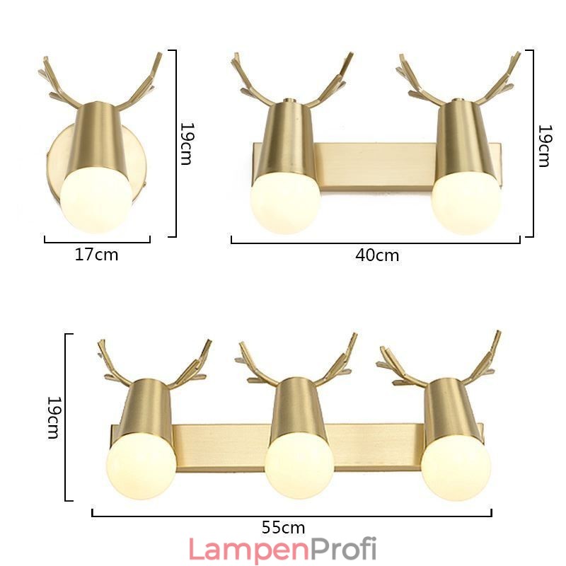 Nordische Messing Wandleuchte Spiegel Frontleuchte