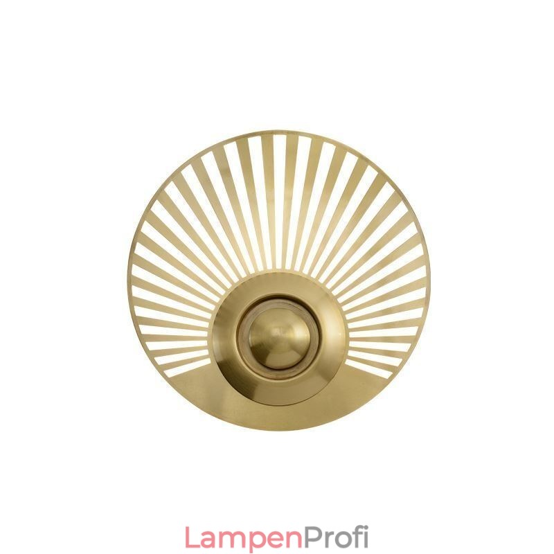 Nordische Messing-Wandlampe, ausgehöhlte runde Form, Wandleuchte