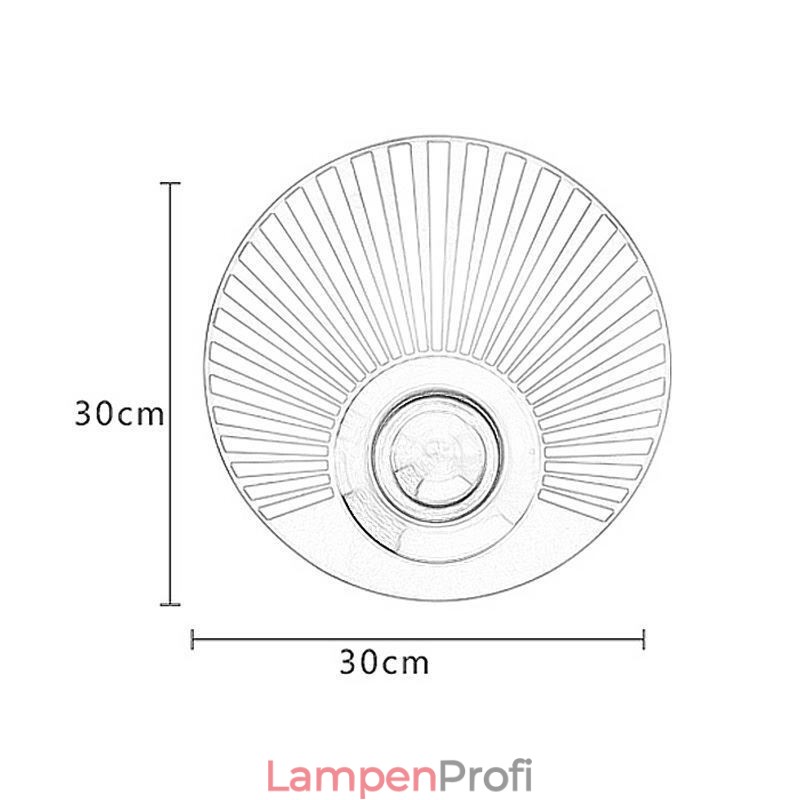 Nordische Messing-Wandlampe, ausgehöhlte runde Form, Wandleuchte