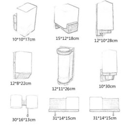 Nordische Holz Wandlampe Glas Lampenschirm Wandleuchte