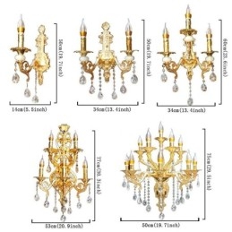 Europäische Wandleuchte Luxuriöse Wandleuchte Kristall Tropfen Lampe Nachttischbeleuchtung
