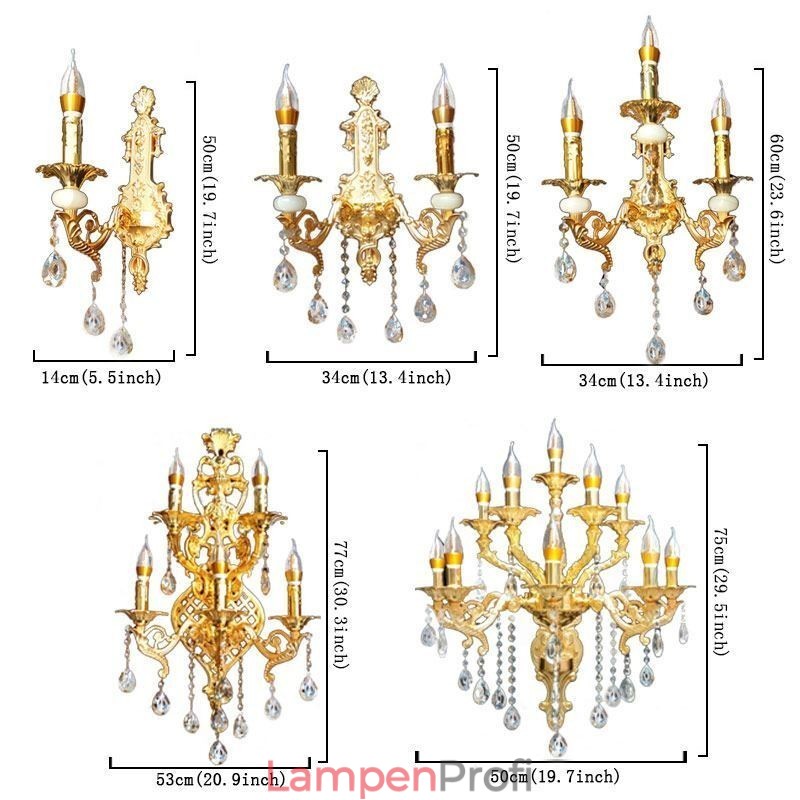 Europäische Wandleuchte Luxuriöse Wandleuchte Kristall Tropfen Lampe Nachttischbeleuchtung