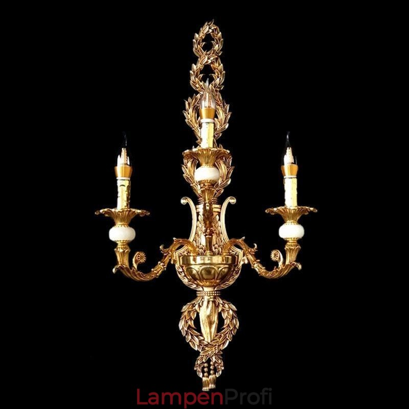 Europäische Wandleuchte Luxuriöse Blütenblatt Wandleuchte Jade Dekoration Lampe Nachttischbeleuchtung