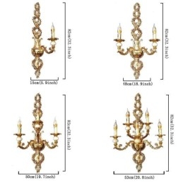 Europäische Wandleuchte Luxuriöse Blütenblatt Wandleuchte Jade Dekoration Lampe Nachttischbeleuchtung