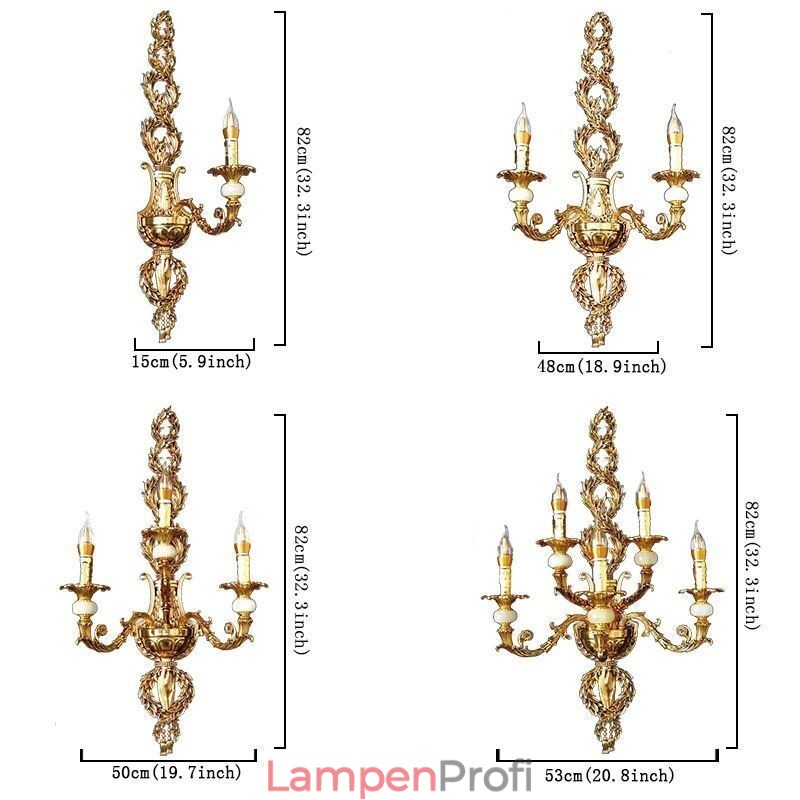 Europäische Wandleuchte Luxuriöse Blütenblatt Wandleuchte Jade Dekoration Lampe Nachttischbeleuchtung
