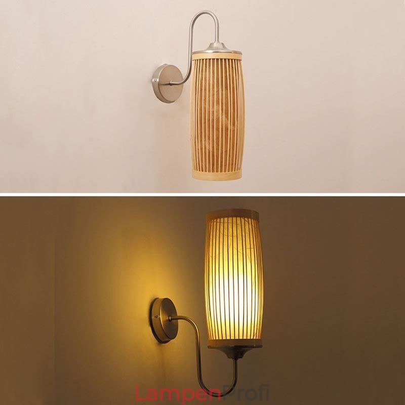 Taille Trommel Design Wandleuchte Kreative Bambus Wandleuchte Nachttisch Treppen Ländlichen Beleuchtung