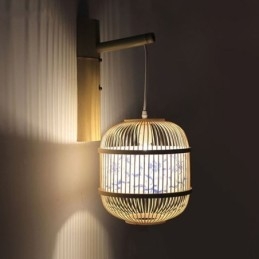 Käfig Design Wandleuchte Kreative Bambus Hängende Wandleuchte Nachttisch Dekoratives Licht