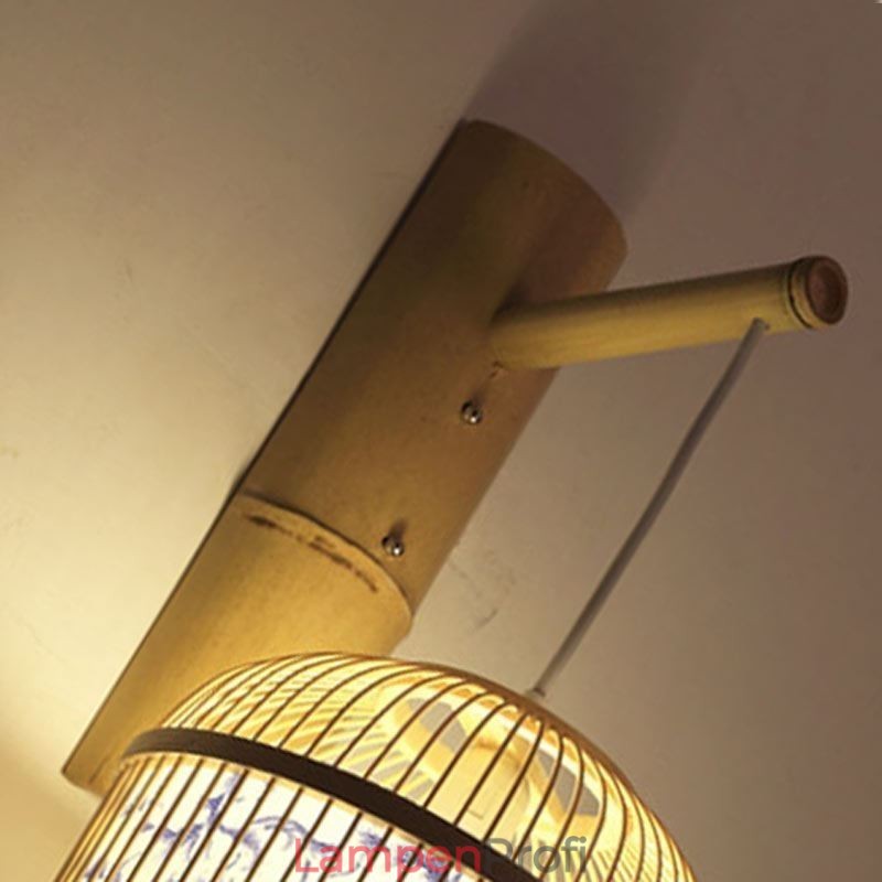 Käfig Design Wandleuchte Kreative Bambus Hängende Wandleuchte Nachttisch Dekoratives Licht