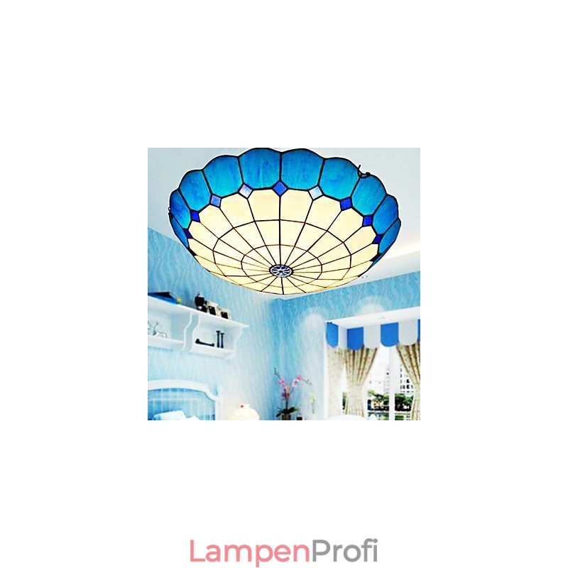 Europäische ländliche kreative Kunst Buntglas absorbieren Kuppellampe Licht