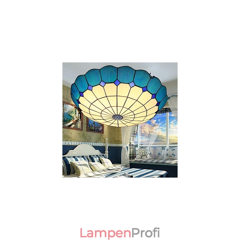 Europäische ländliche kreative Kunst Buntglas absorbieren Kuppellampe Licht