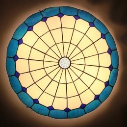 Europäische ländliche kreative Kunst Buntglas absorbieren Kuppellampe Licht