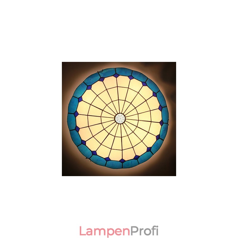 Europäische ländliche kreative Kunst Buntglas absorbieren Kuppellampe Licht