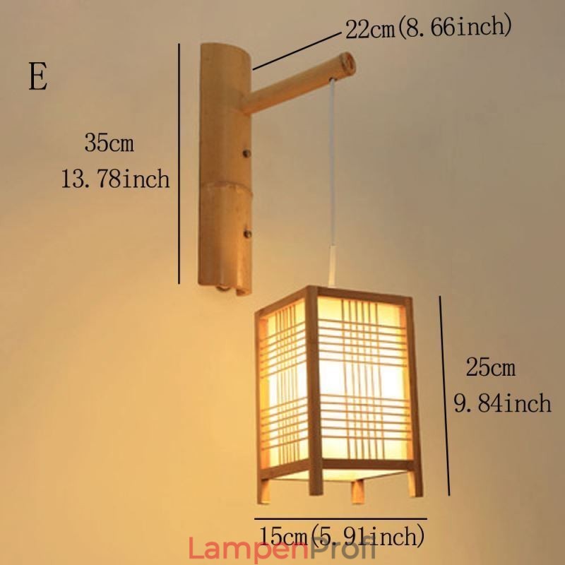 Gewebte Bambus Wandleuchte Retro chinesische Wandleuchte Beleuchtung