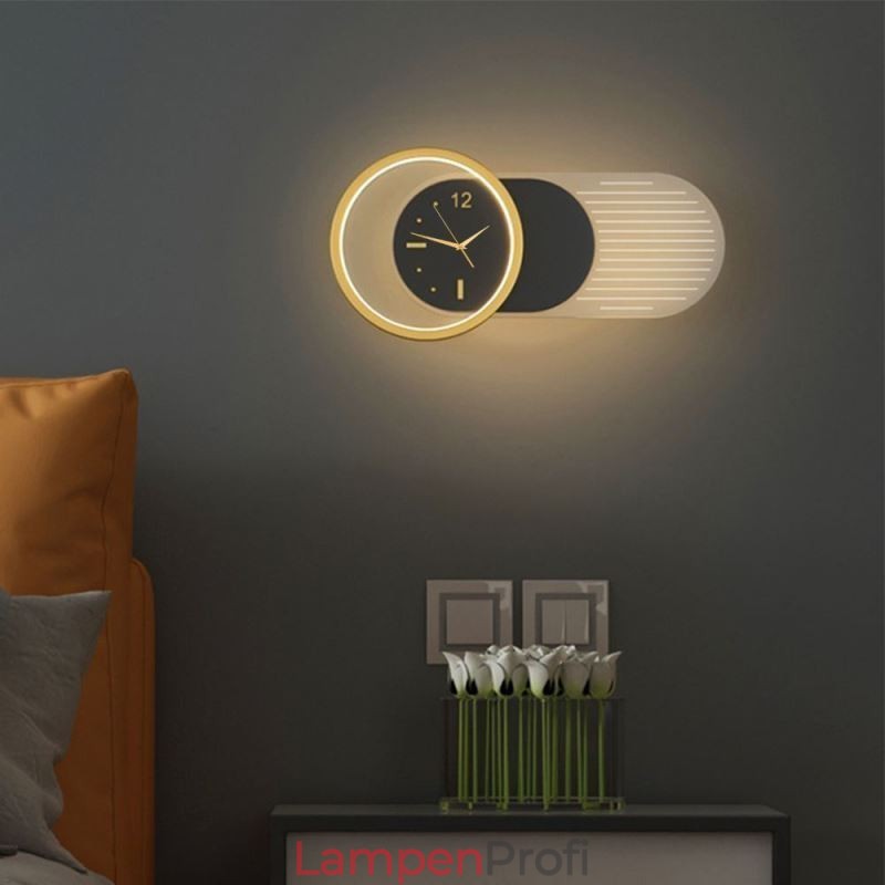 Wandleuchte Moderne minimalistische Acryl Schmiedeeisen Uhr Wandleuchte