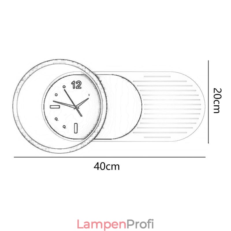 Wandleuchte Moderne minimalistische Acryl Schmiedeeisen Uhr Wandleuchte