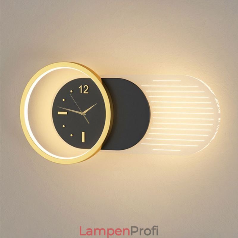 Wandleuchte Moderne minimalistische Acryl Schmiedeeisen Uhr Wandleuchte