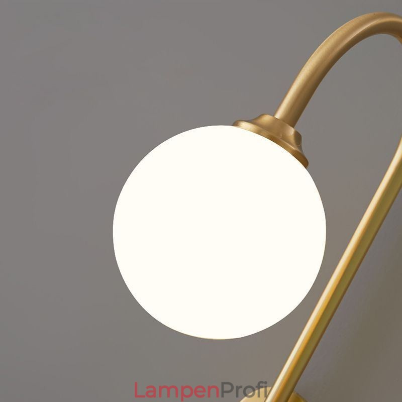 Moderne Wandleuchte aus gebürstetem Gold