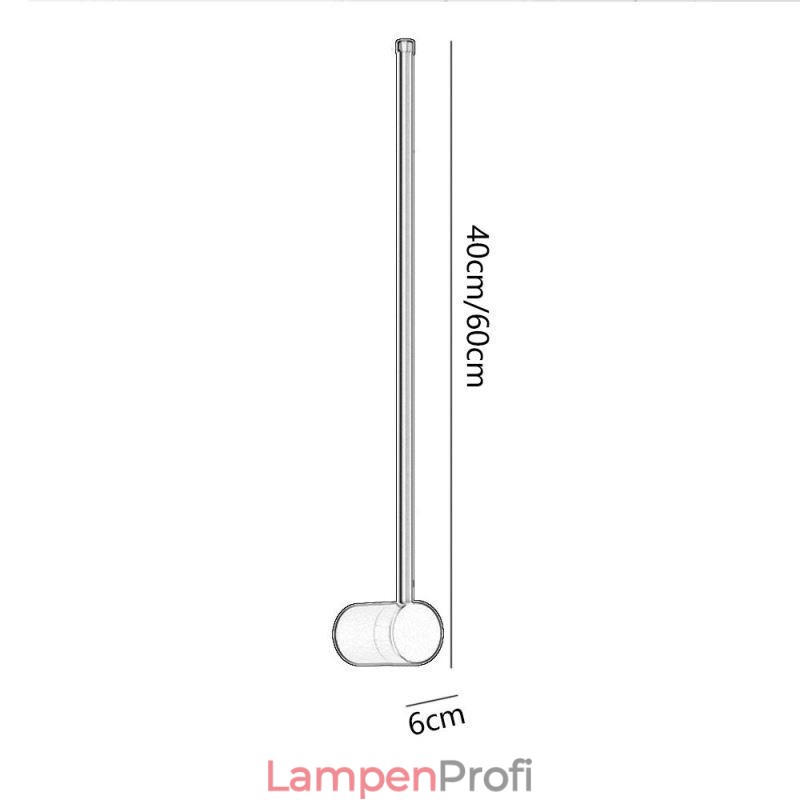 Moderne lange Wandlampe, Nachttischlampe
