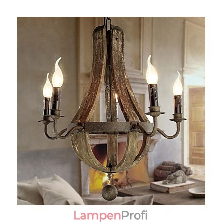 Kronleuchter 5 Lichter Vintage Retro Country Living Dining Metall
