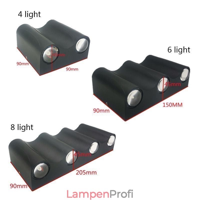 Wandleuchte Aluminium Balkon Oberflächenmontiertes Verandalicht