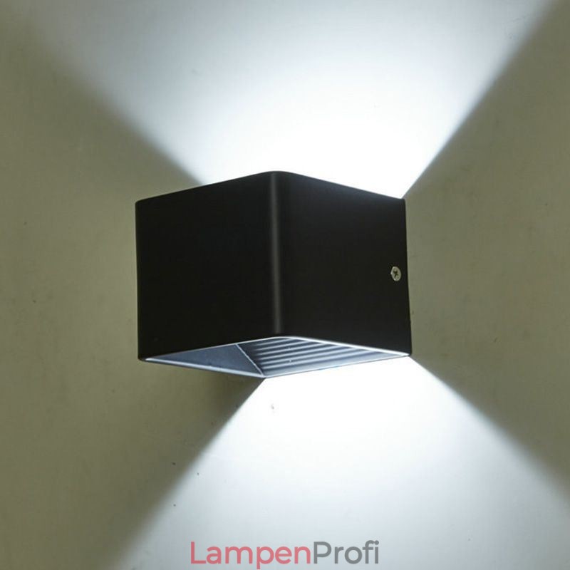 Wandleuchte Aluminium Balkon Oberfläche montiert Cube Veranda Licht