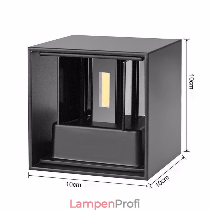 Wandleuchte Aluminium Balkon Oberfläche montiert Cube Veranda Licht