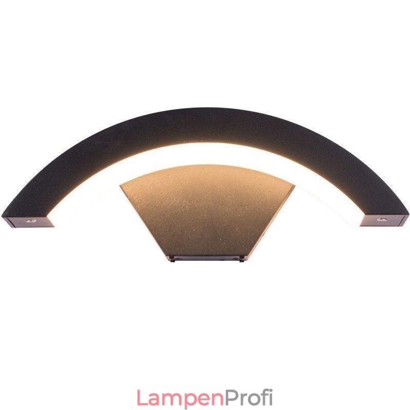 Minimalistische Aluminiumlampe Garten Wasserdichte Halbmond-Wandleuchte