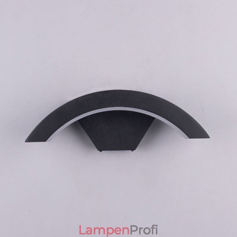 Minimalistische Aluminiumlampe Garten Wasserdichte Halbmond-Wandleuchte