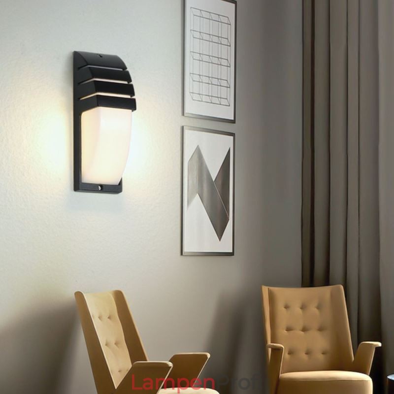 Wasserdichte Outdoor Veranda Licht Schwarz Aluminium Wand Lampe Garten Hof Licht