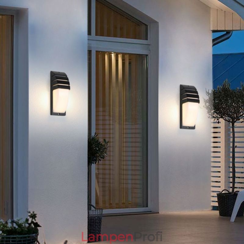 Wasserdichte Outdoor Veranda Licht Schwarz Aluminium Wand Lampe Garten Hof Licht