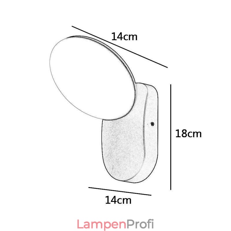 Moderne minimalistische Aluminiumlampe, wasserdichte Halbmond-Wandleuchte für den Garten