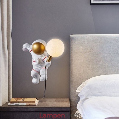 Moderne Wandleuchte Kreative Astronaut Harz Wand Licht Kinder