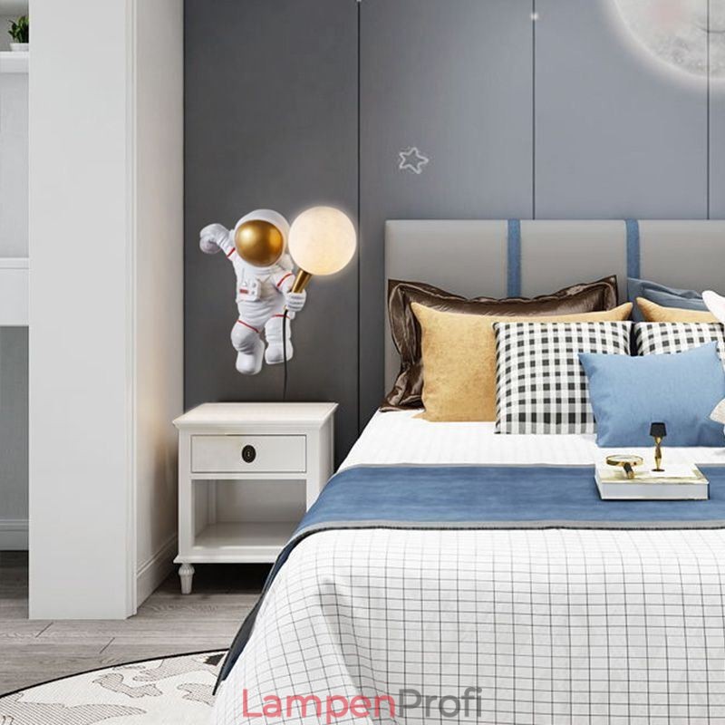 Moderne Wandleuchte Kreative Astronaut Harz Wand Licht Kinder