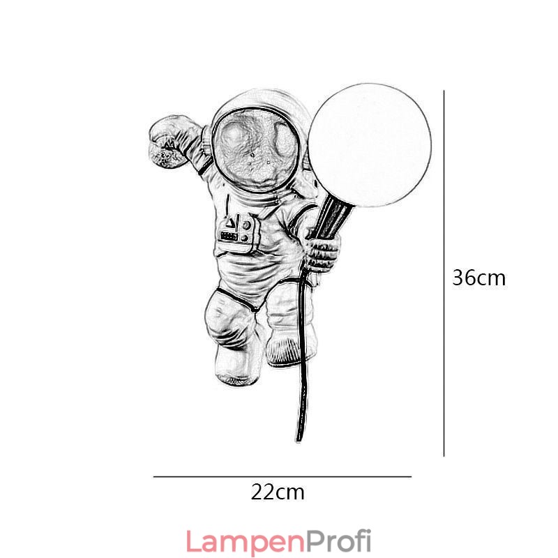Moderne Wandleuchte Kreative Astronaut Harz Wand Licht Kinder