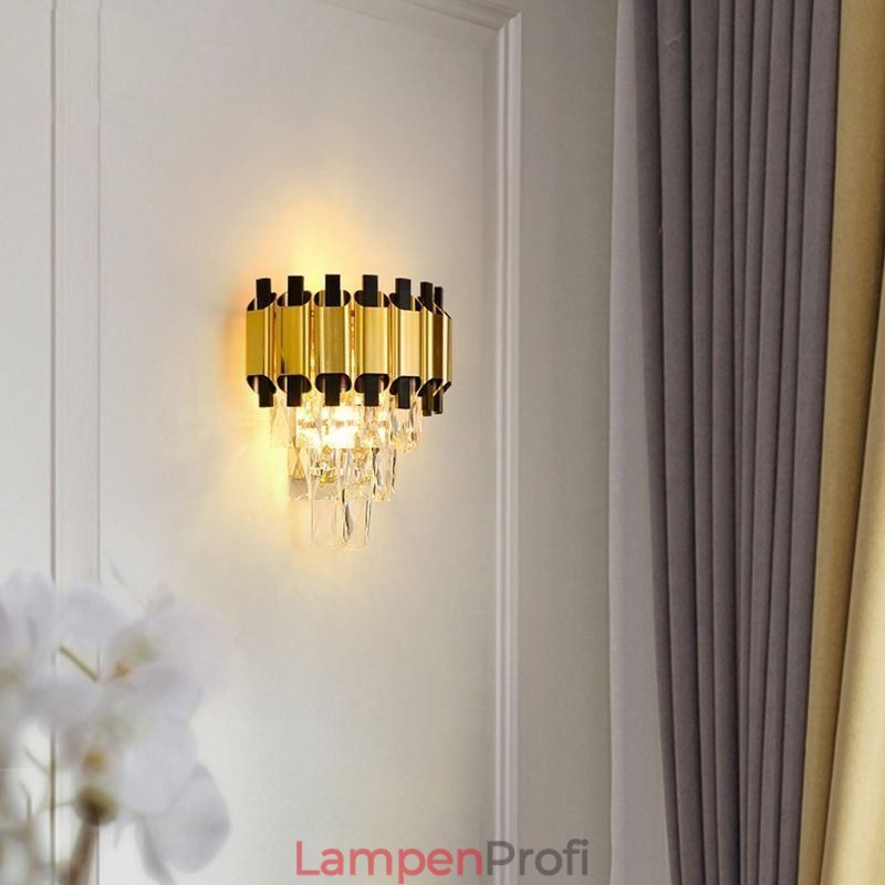 Hängende moderne Wandleuchte aus Kristall, festverdrahtet, 30 cm hohe Leuchte