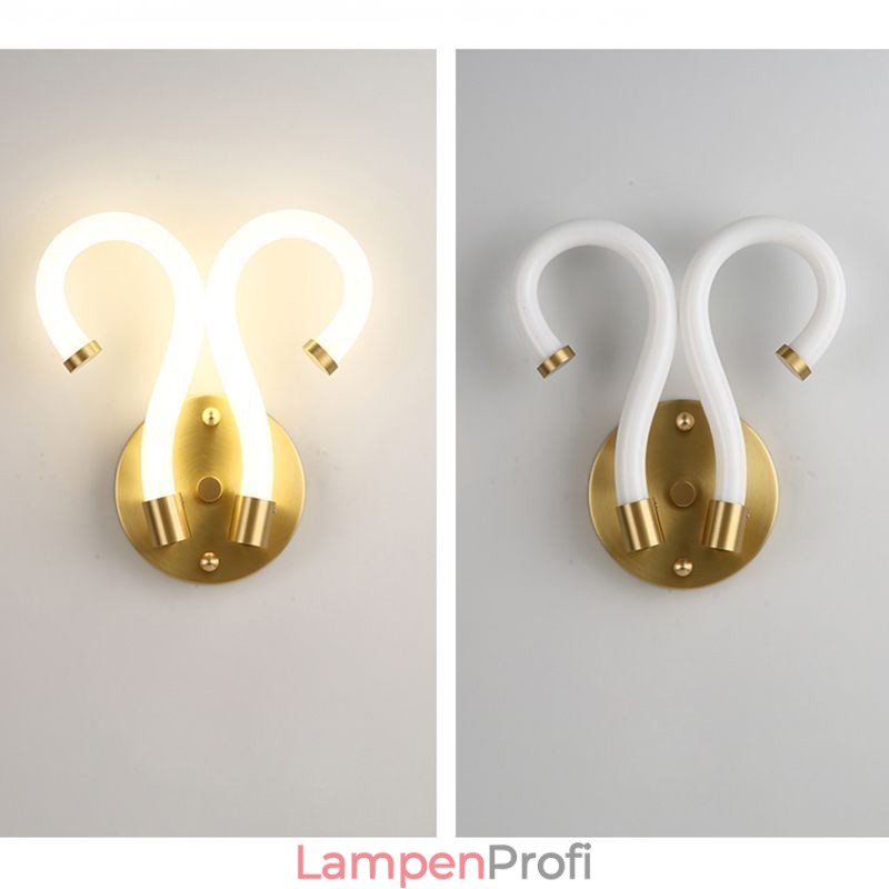 Moderne Wandleuchte Kreativität Wandleuchte Kupfer Schaf Horn 2 Lichter