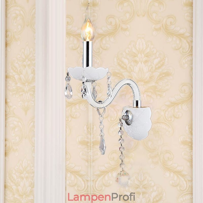 Klassische Kristallwandleuchte im europäischen Stil, elegante Wandleuchte