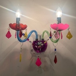 Bunte Kristall Wandleuchte Europäischen Zwei Licht Wand Licht Gang