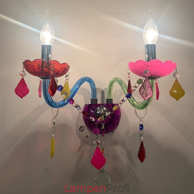 Bunte Kristall Wandleuchte Europäischen Zwei Licht Wand Licht Gang