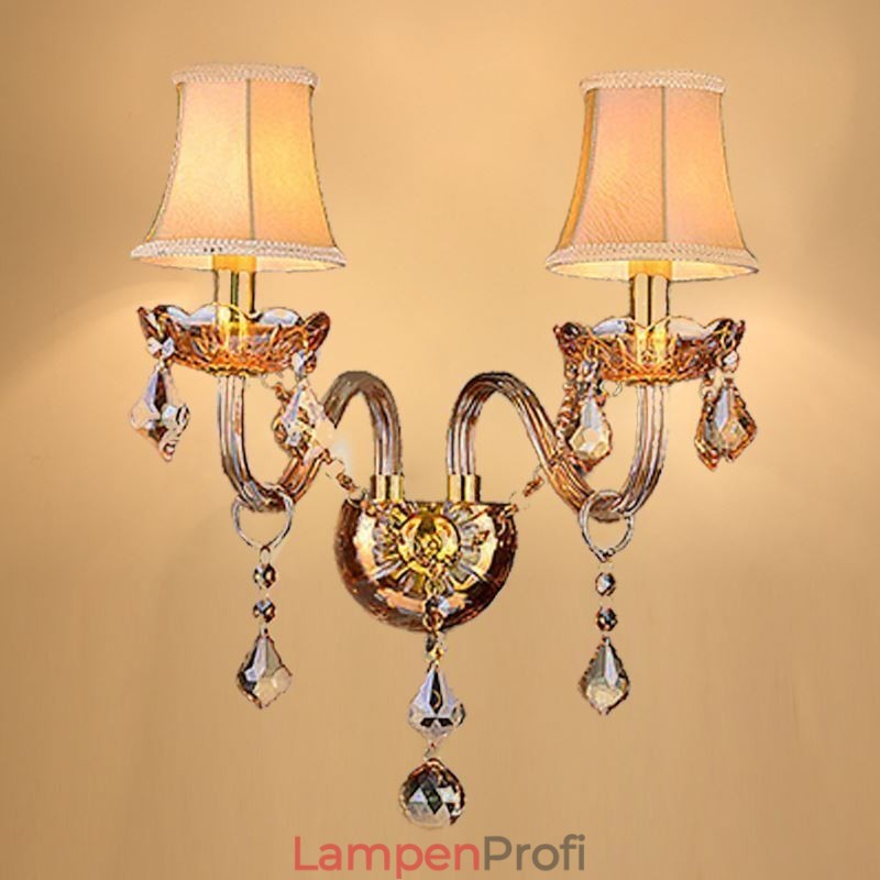 Europäische Kristall Wandleuchte Elegante Zwei Licht Wand Licht Treppen
