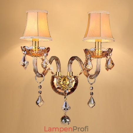 Europäische Kristall Wandleuchte Elegante Zwei Licht Wand Licht Treppen