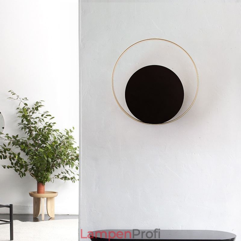 Moderne Wandleuchte Schwarz Rund Wandleuchte Kreative Lampe Nachttischbeleuchtung