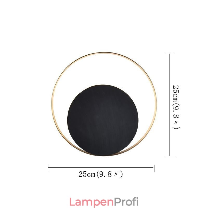 Moderne Wandleuchte Schwarz Rund Wandleuchte Kreative Lampe Nachttischbeleuchtung