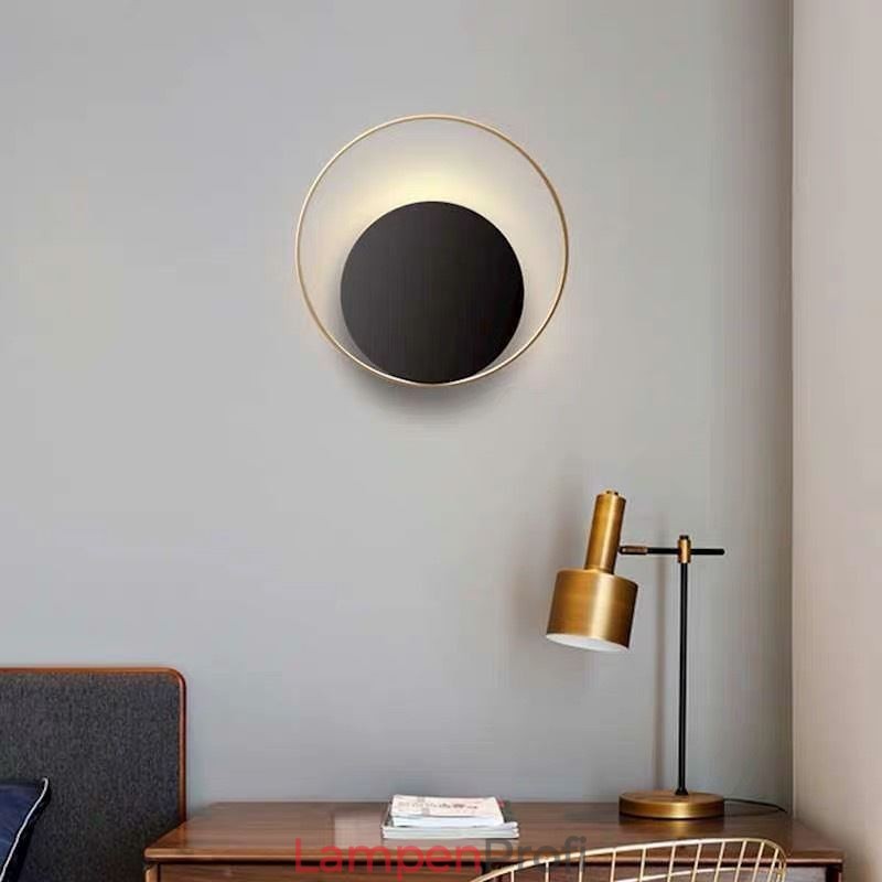 Moderne Wandleuchte Schwarz Rund Wandleuchte Kreative Lampe Nachttischbeleuchtung