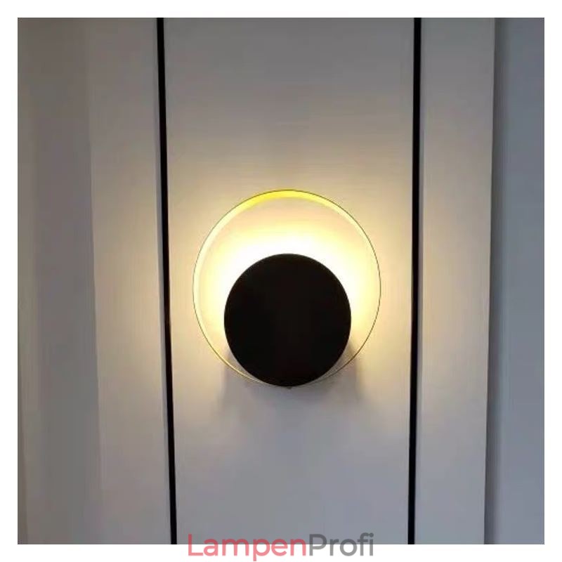 Moderne Wandleuchte Schwarz Rund Wandleuchte Kreative Lampe Nachttischbeleuchtung