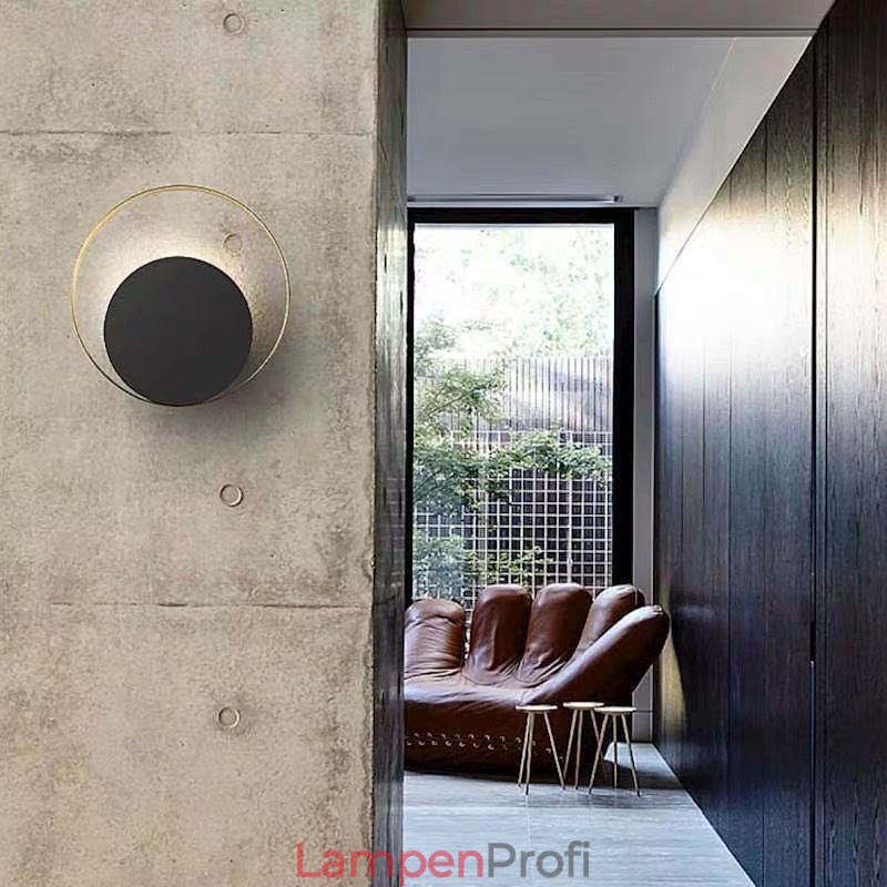 Moderne Wandleuchte Schwarz Rund Wandleuchte Kreative Lampe Nachttischbeleuchtung