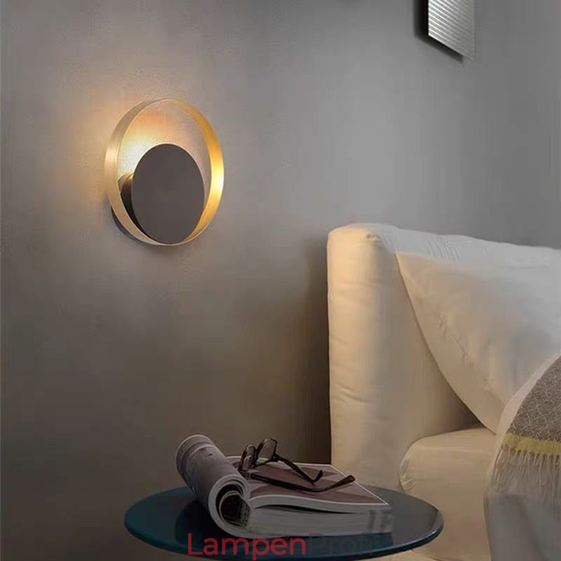 Moderne Wandleuchte Schwarz Rund Wandleuchte Kreative Lampe Nachttischbeleuchtung