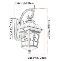 Europäische Retro Outdoor Wand Licht Wasserdichte Pfeil Blume Wand Leuchte