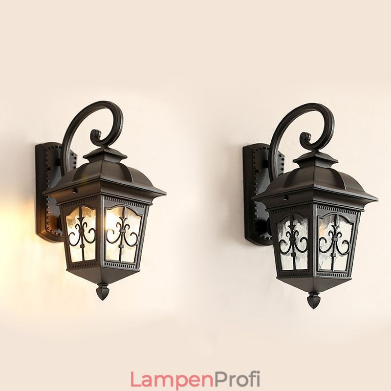 Europäische Retro Outdoor Wand Licht Wasserdichte Pfeil Blume Wand Leuchte